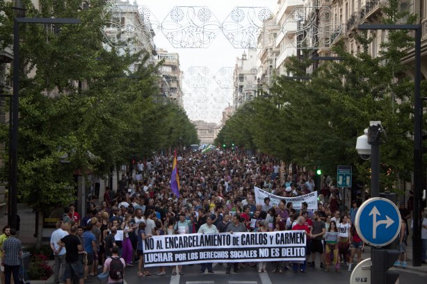 Manifestación pidiendo la absolución de Carmen y Carlos